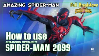 How to use Spider-Man 2099 |Full Breakdown| - Marvel Contest of Champions