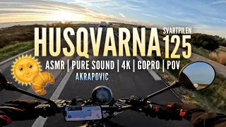 Husqvarna Svartpilen 125 | ASMR | Pure Sound | 4K | GoPro | POV