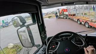 POV driving Scania Sweden - another work day