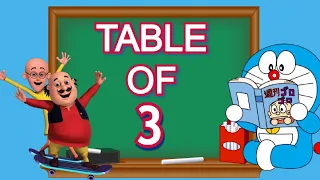 Table of 3 | Maths table, 3 ka pahada, 3 ka table | Multiplication Table of 3 Maths Tables Song