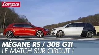 Match Peugeot 308 GTi 263 vs Renault Mégane 4 RS 280 : quelle est la plus rapide sur circuit ?