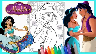 Colouring Disney Princess Jasmine Aladdin Colouring Pages Disney Princess