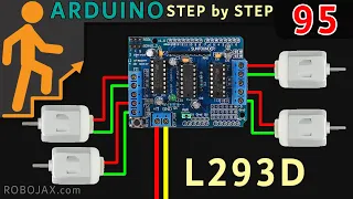 Lesson 95: Using L293D 4 DC Motors Shield for Arduino UNO and Mega  | Arduino Step By Step Course