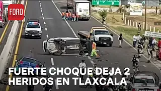 Choque entre dos autos en Carretera Federal México-Veracruz deja 2 lesionados - Las Noticias