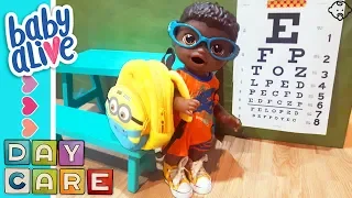 👶 Baby Alive Daycare! It's Ryan's FIRST DAY at school 👓 he needs to go to the doctor for glasses!