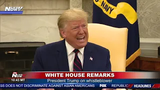 WHISTLEBLOWER REMARKS: President Trump answers questions while with president of Finland