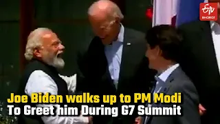 Joe Biden walks up to PM Narendra Modi to greet him during G7 Summit 2022 | Schloss Elmau | Germany