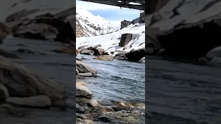 Beas River with Snow | Snow in Manali #viral #youtubeshorts #trending #viralvideo #shorts #short