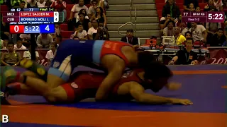 GOLD GR - 67 kg: M. LOPEZ SALCER (MEX) v. I. BORRERO MOLI (CUB)