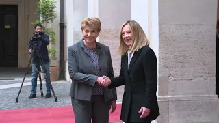 Incontro del Presidente Meloni con il Presidente della Confederazione Svizzera