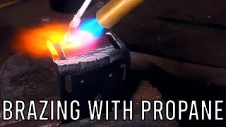 Brazing Steel with a Propane Torch - Repairing a Mounting Bracket