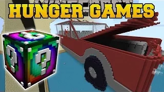 US Minecraft | CAR CRASH HUNGER GAMES - Lucky Block Mod - Modded Mini Game