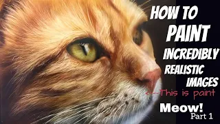 Learn How to paint a cat.  part one of a realistic airbrush tutorial! Full steps!