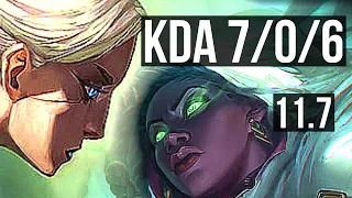 CAMILLE vs SENNA (TOP) | 7/0/6, 1700+ games, 2.0M mastery, Godlike | KR Diamond | v11.7