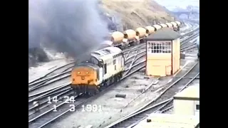 Class 37 Shunts at Peak Forest March 1991