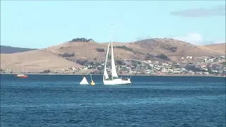 Yachts finishing Sydney-Hobart Race 2015