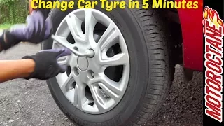 Change tyre in 5 minutes -  5 मिनट में टायर बदलें | Without getting tired | Motor Octane