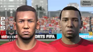 FIFA 16 vs PES 2016 PLAYER FACES FC Bayern Munich