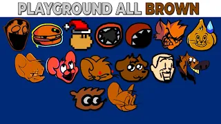 FNF Character Test | Gameplay VS My Playground | ALL Brown Test