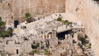 The Kidron Valley in Jerusalem from the Mount of Olives.