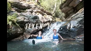 Swimming in NATURAL WATERSLIDES at Seven Tubs!!