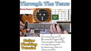 Through The Years - Kenny Rogers | Easy Chords for Beginners with Lyrics and Plucking Tutorial