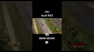 Audi RS3 2.5 (400cv) VS BMW m340i 3.0 (371cv)#audirs4 #bmwm340i #shorts