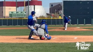 Javier Assad Pitches to Live Batters in Spring Training