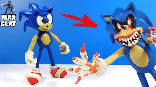 SONIC Transforming into SONIC EXE / CreepyPasta Clay Tutorial