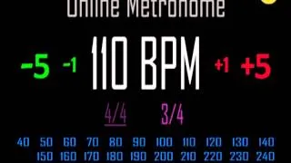 Metronomo Online - Online Metronome - 110 BPM 3/4