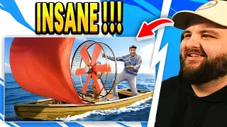 Mark Rober Testing If You Can Blow Your Own Sail - Reaction