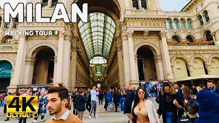 MILAN ITALY WALKING TOUR , MONTENAPOLEONE,SAN BABILA,DUOMO,VITTORIO EMANUELE TO JOLLIBEE! 4K UHD