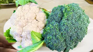 A friend from Spain taught me how to cook delicious cauliflower and broccoli - perfect for dinner!