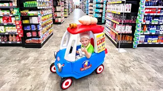 Aventura de compras 🍩 Las aventuras de Vania y Mania con su familia en el supermercado