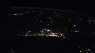ISS over Europe and Mediterranean by night - Timelapse (Exp. 42 - 21.12.2014)