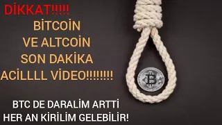 BİTCOIN VE ALTCOIN SON DAKIKA ACIL VIDEO YORUM VE ANALIZ!BITCOIN VE ALTCOINLER DUSECEK MI FOREX USDT