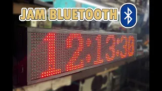 Cara setting jam digital running text dengan bluetooth