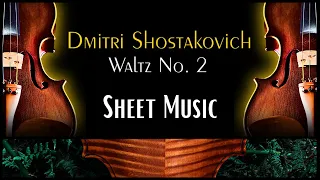 Waltz No 2 | Shostakovich | Violin Sheet Music | Orchestral Accompaniment (Tempo 185 bpm)