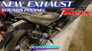 Installation of Termingnoni Full exhaust | Sounds Awesome! | YamahaTmax 530