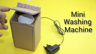 How to make mini washing machine from cardboard at home