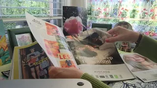 ASMR; flipping pages through glossy fashion magazine - soft spoken