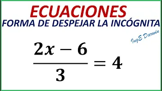 Criterios para despejar la incógnita de una ecuación | Ejemplo