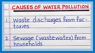 Causes of Water Pollution | Reasons for Water Pollution | 5 Causes of Water Pollution in English