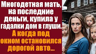 Многодетная мать, на последние деньги, купила у гадалки дом в глуши. А когда под окном остановился..