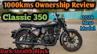 Royal Enfield Classic 350 Stealth Black 2024 1000kms Ownership Review❤️