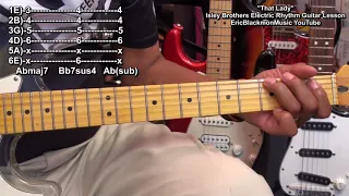 How To Play WHO'S THAT LADY Isley Brothers Guitar Lesson - Funk Strumming @EricBlackmonGuitar