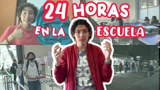 24 HORAS en la ESCUELA 😱😴 Que hay en mi MOCHILA y CARTUCHERA? | Leo Study