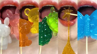 asmr ANIMAL JELLY EMOJI FOOD 동물 젤리 이모지 먹방 eating sounds