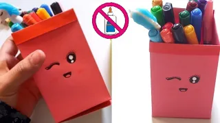 DIY pen stand|How to make pen stand with paper|No glue paper craft|Easy paper craft|School craft