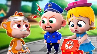 Baby Police vs Bad Monkey 🚨 | Little Police Song 👮 | NEW ✨ Funny Nursery Rhymes For Kids